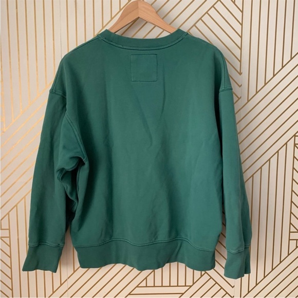 American Eagle Outfitters Crewneck cotton blend pullover green teal plush S - Picture 8 of 10